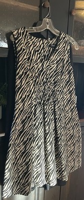 Elementz zebra Print Fit and Flare Sleeveless Dress NWT size PM