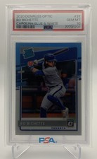 2020 Donruss Optic Bo Bichette Rated Rookie 37 Carolina Blue&White PSA 10 Pop 29