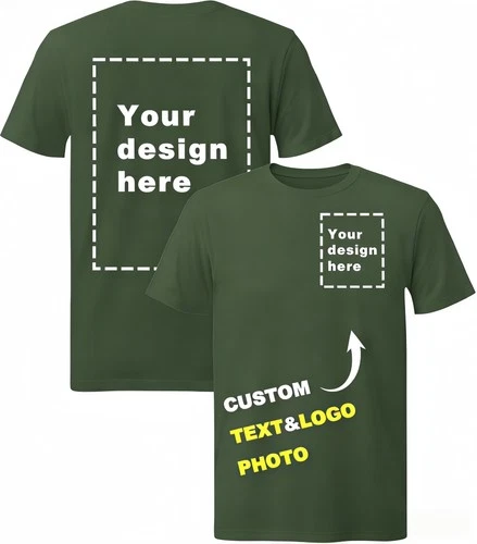 Custom T-Shirts: Print Your Photo/Logo Front & Back, Unisex Personalized Tee - product listing photo