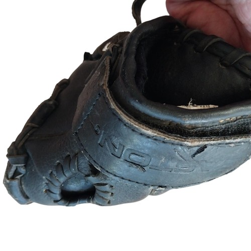 2 Easton McGraw Baseball Gloves Tan Black Mitt Left Hand Catchers Need Cleaning - Picture 13 of 24