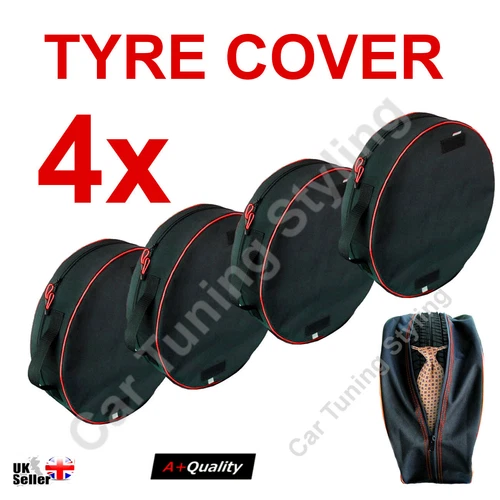 Winter Summer all Season Tyres Bags Set 4 x Covers Protector Racing Race Wheels