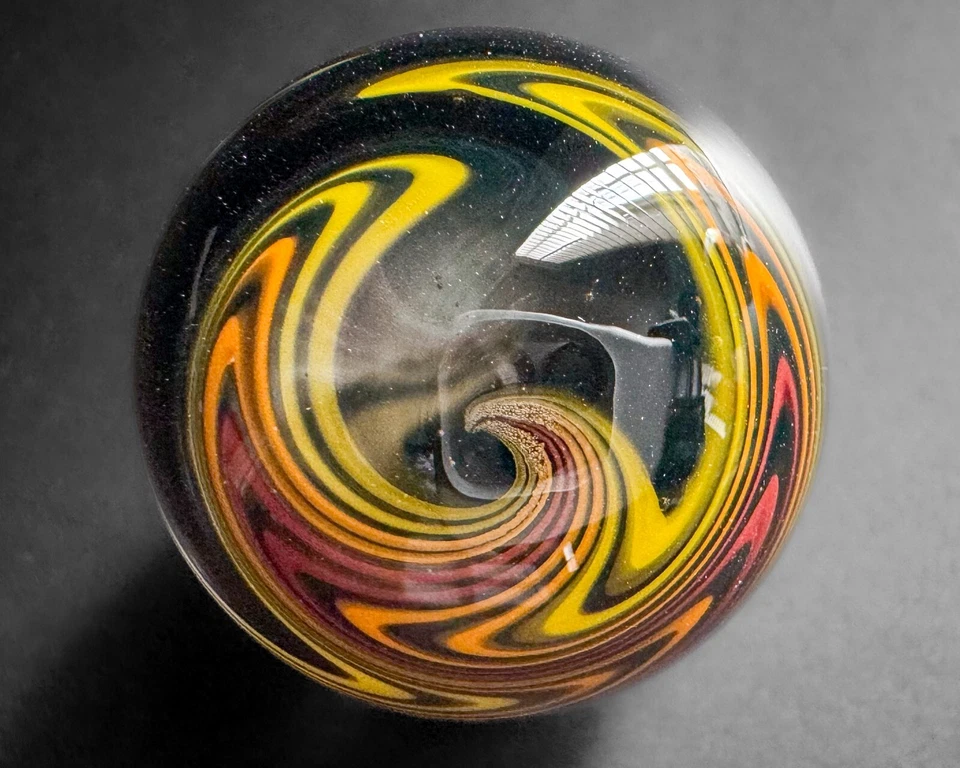 Doug Ferguson 1.22" 2003 Wigwag Handblown Contemporary Art Glass Marble Foto 4 de 4