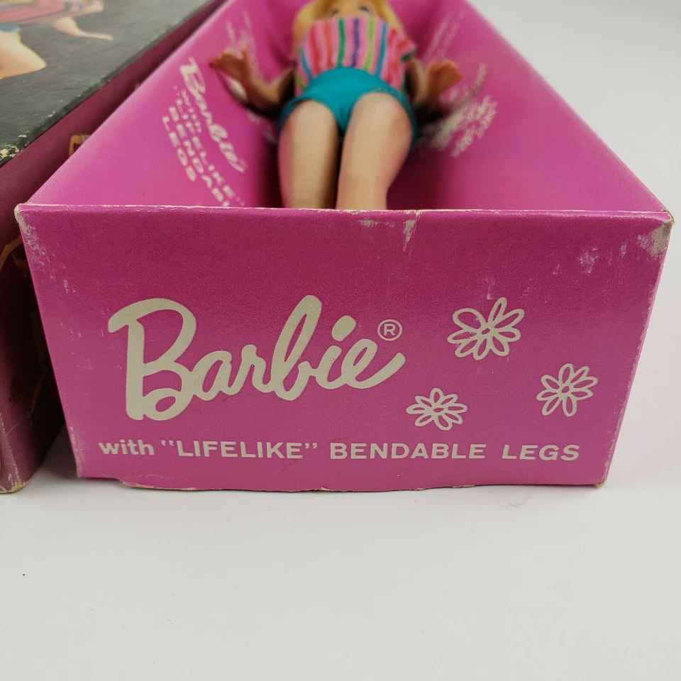 Barbie American Girl 1964 muñeca Mattel #1070 rubia pálida patas flexibles originales Foto 3 de 4