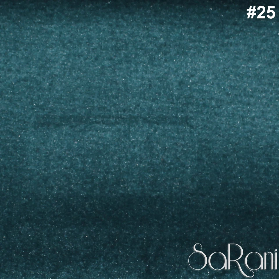 Tessuto Velluto Al Metro Tinta Unita Verde Petrolio h.140cm Tendaggi Tappezzeria