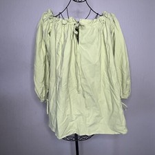 Nasty Gal Green Textured Off The Shoulder Mini Smock Dress Women’s  Size 4