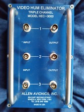 Eliminatore di ronzio video triplo canale 70dB modello coassiale HEC-3000 USATO, NON TESTATO!