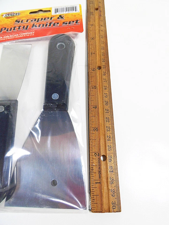 Juego de 2 raspadores de pintura para cuchillos de masilla juegos de cuchillos raspadores aplicador de picos Foto 3 de 4