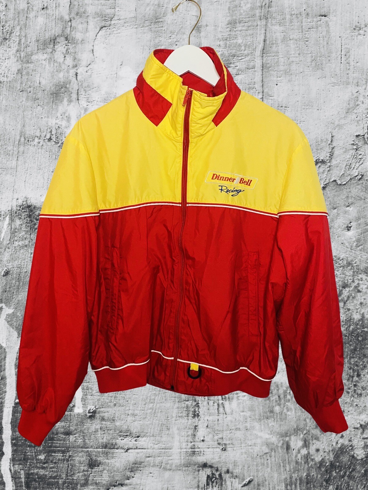 Rare Vtg Dinner Bell Racing Jacket NASCAR Ozzie Adult… Gem