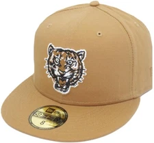 New Era Detroit Tigers Head Cooperstown Light Tan 59Fifty Limited Fitted Cap
