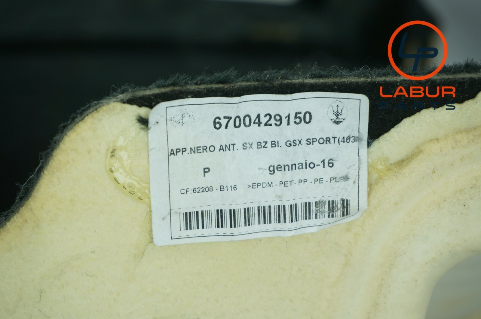 M156 Maserati 14-17 Quattroporte Front Left Interior Cabin Carpet Floor Z1902