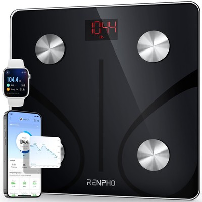 Personenwaage Körperfettwaage Waage Personen mit App 180 kg/400 lbs Körperwaa...