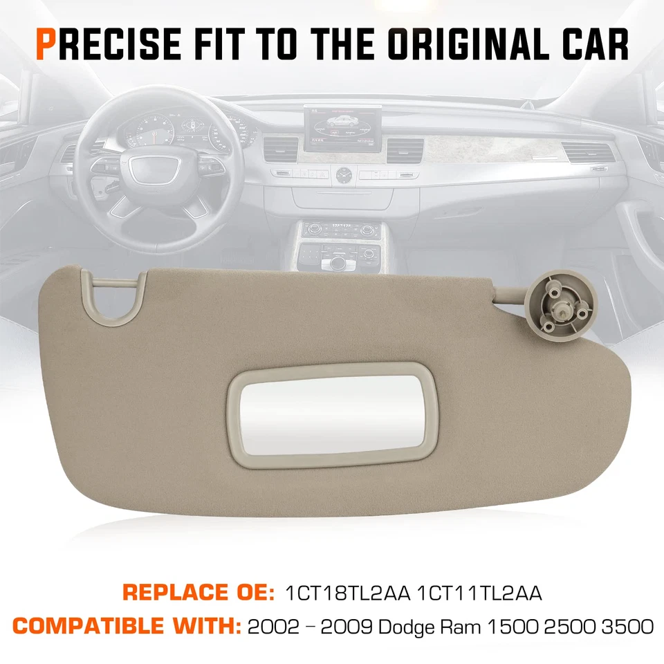 Juego de par de parasoles para Dodge Ram 1500 2500 3500 2002-2009 izquierda + derecha Foto 3 de 4