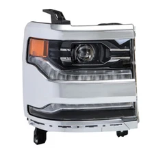 For Silverado 1500 2016-2017 2018 Right Side LED Headlight Chrome Headlamp