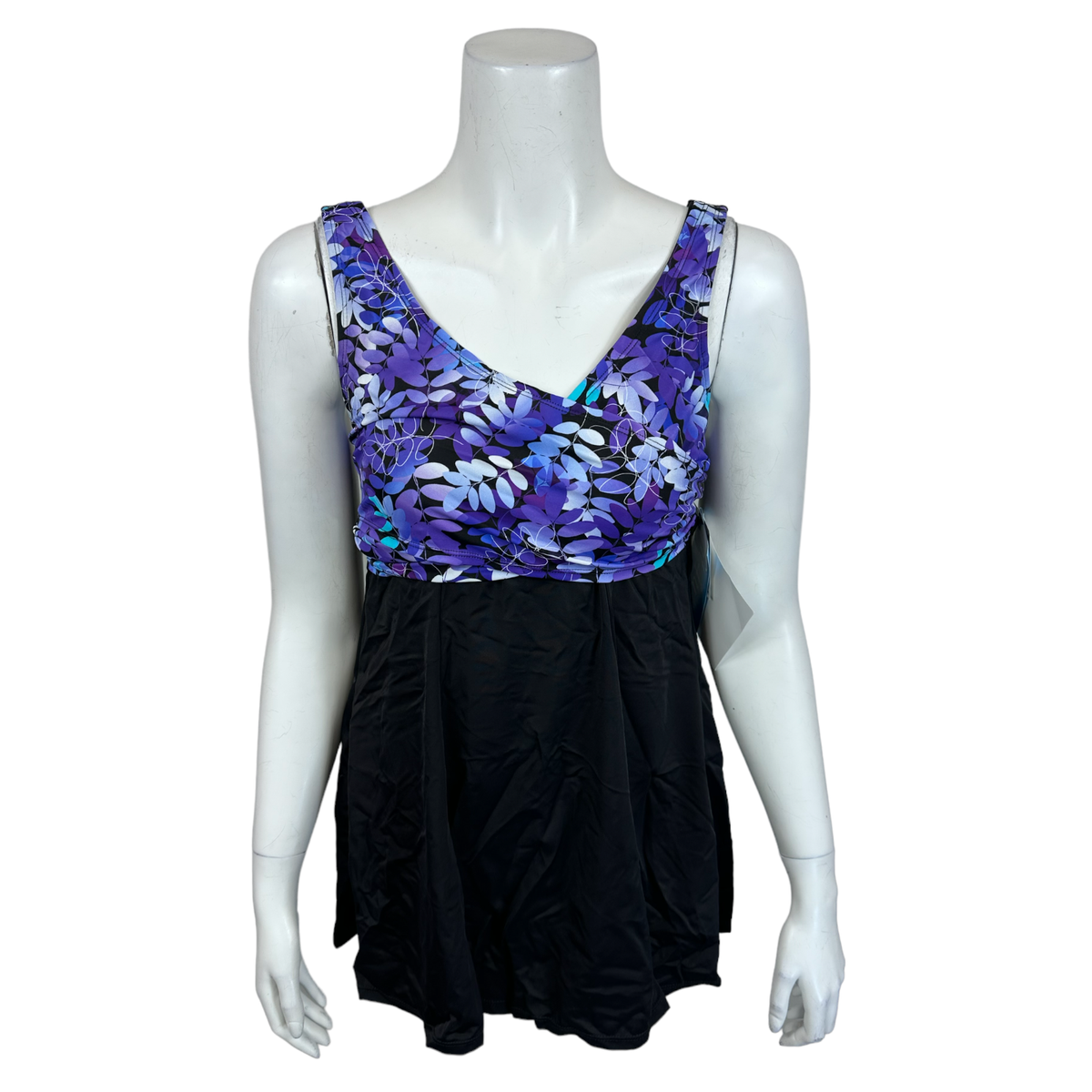 fit 4 u swim dress Side Tie Knot Mesh Swim Dress main image 0