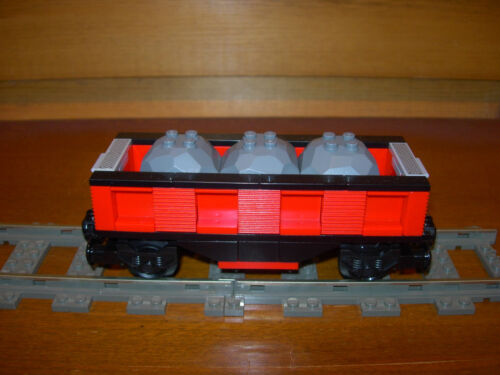 Lego Train Cargo Rock Gravel Car Custom City Track 9V RC My Own 60098 60052 7939 - Picture 1 of 2