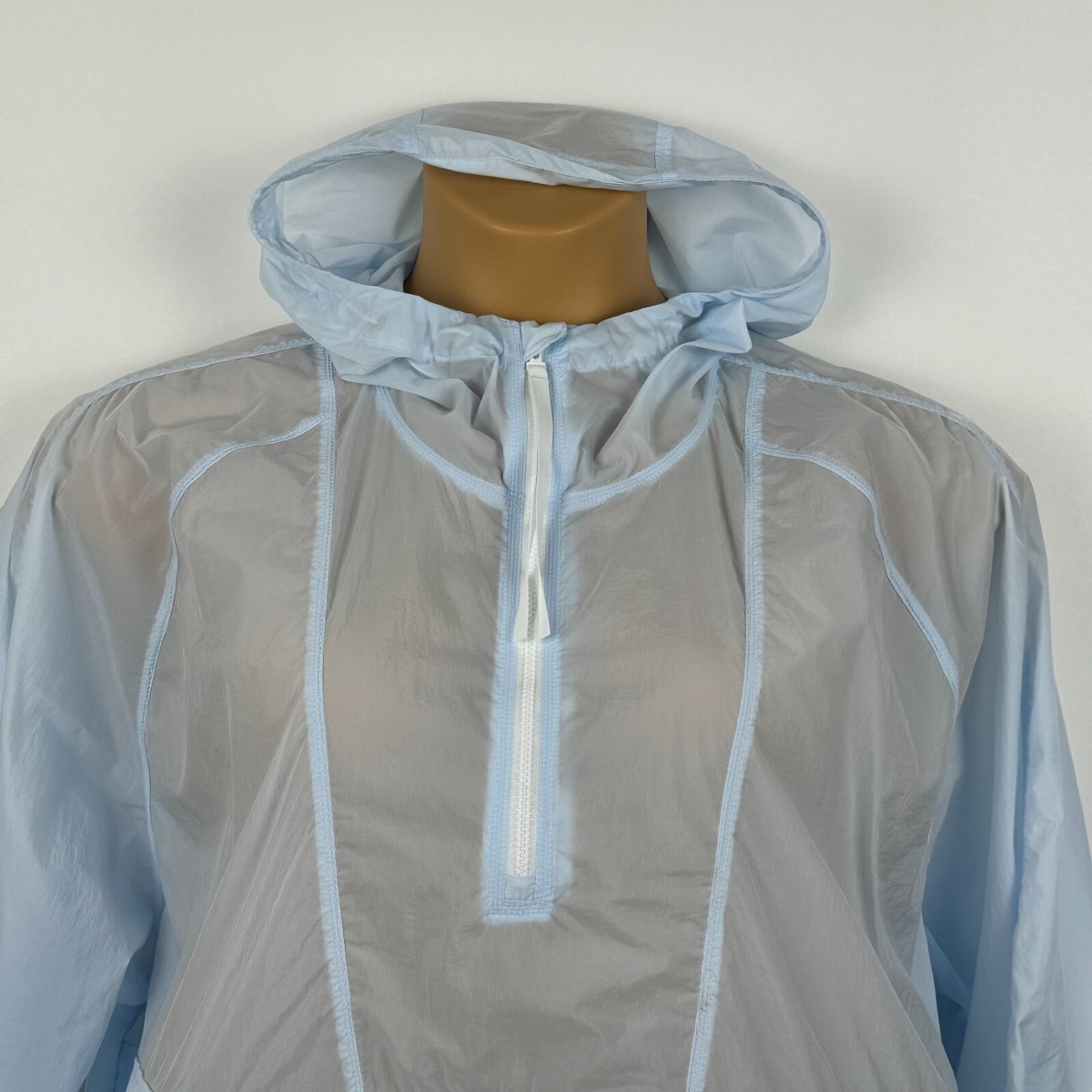 Adidas Windbreaker Wind RDY Anorak 1/2 Zip Cropped Packable