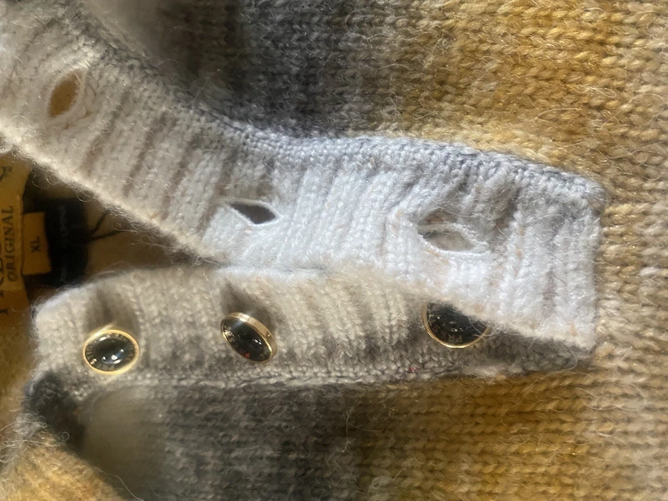 Suéter Prestige Original Para Hombre Dorado/Gris Talla XL NUEVO CON ETIQUETAS Foto 4 de 4