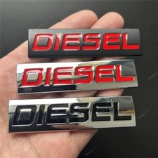 2 Piezas 3D Metal Diesel Logo Adhesivo Emblema Insignia Calcomanía Accesorios Exterior Coche
