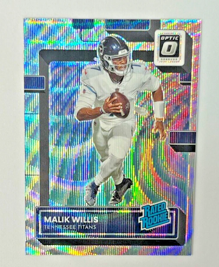 2022 Donruss Optic Rated Rookie MALIK WILLIS RC Wave Prizm 72/300 #203 Titans