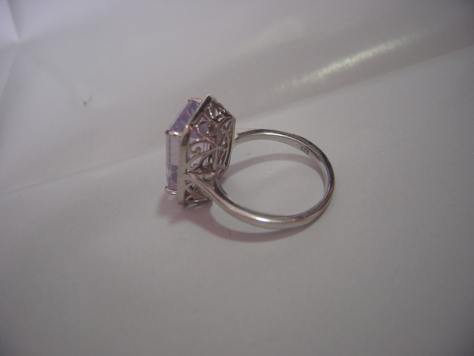 Solid Silver incredible natural lavender moon qua… - image 5