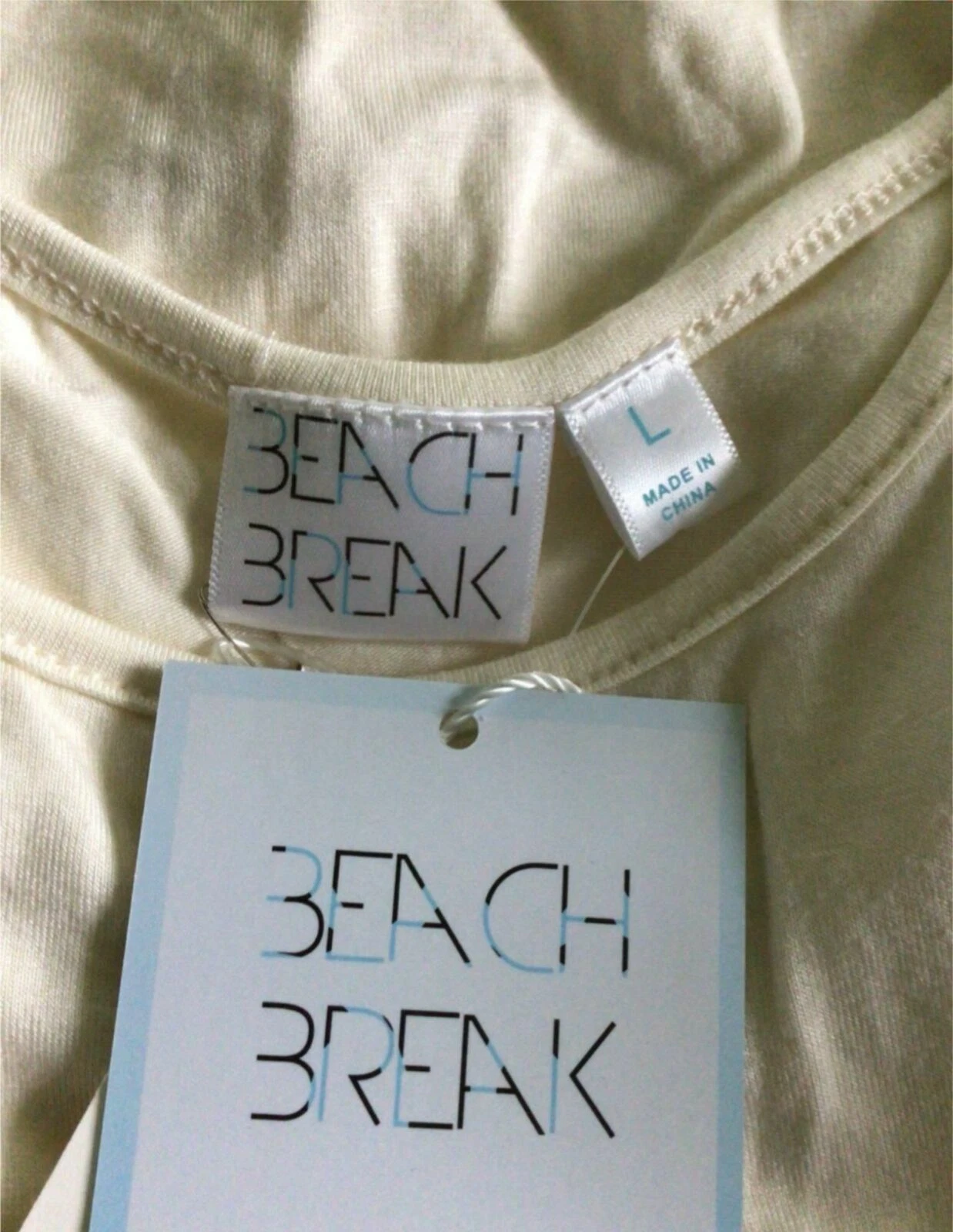 OFF WHITE NUOVO Beach Break avorio bianco sporco spaghetti strap prendisole prendisole S o L