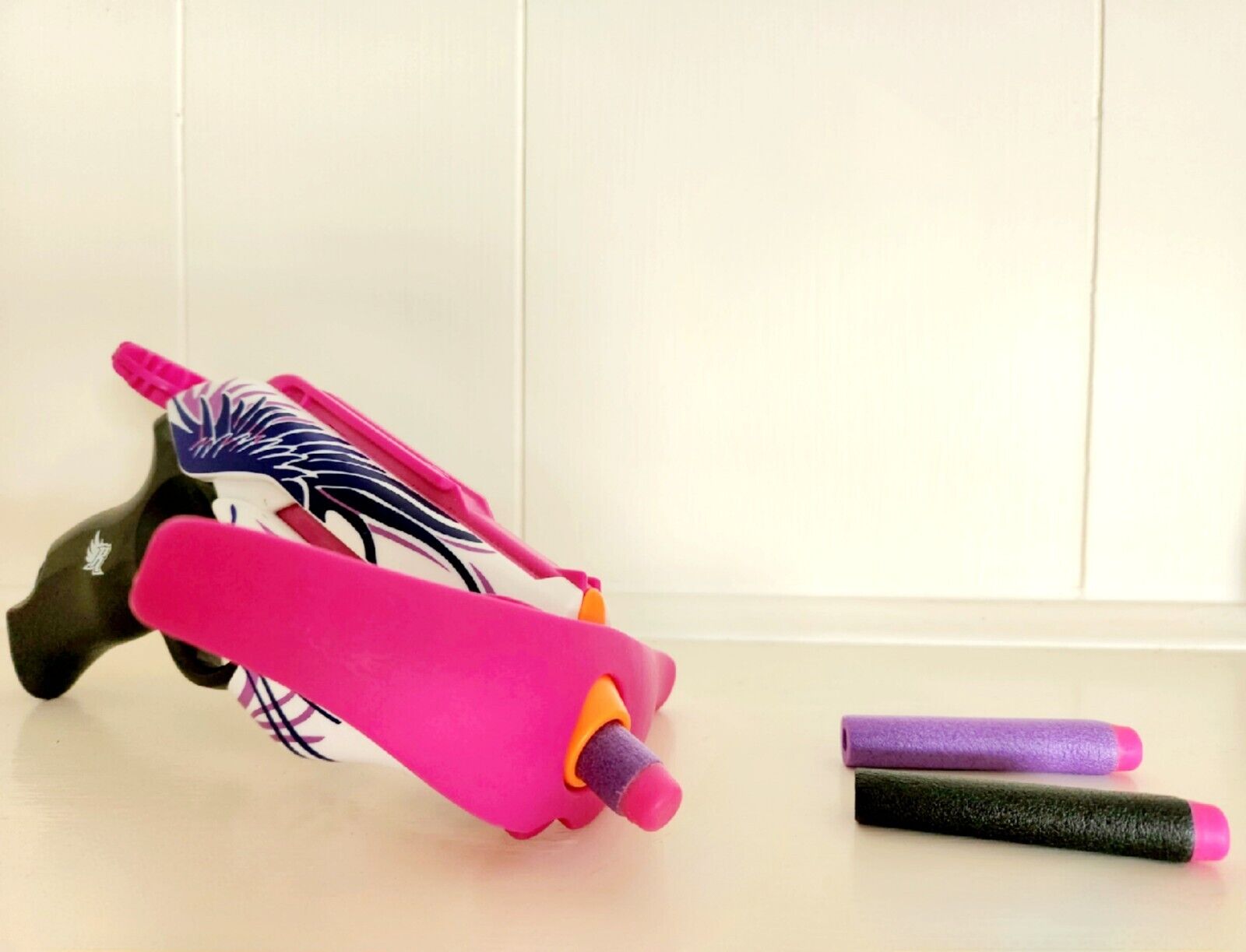 Nerf Rebelle Pink Crush Blaster Works ~ Smoke-FREE Home 2013 Hasbro