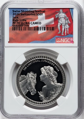 Confederation Silver Proof "Jura Shooting Festival" 2024 PR/P70 Ultra Cameo NGC