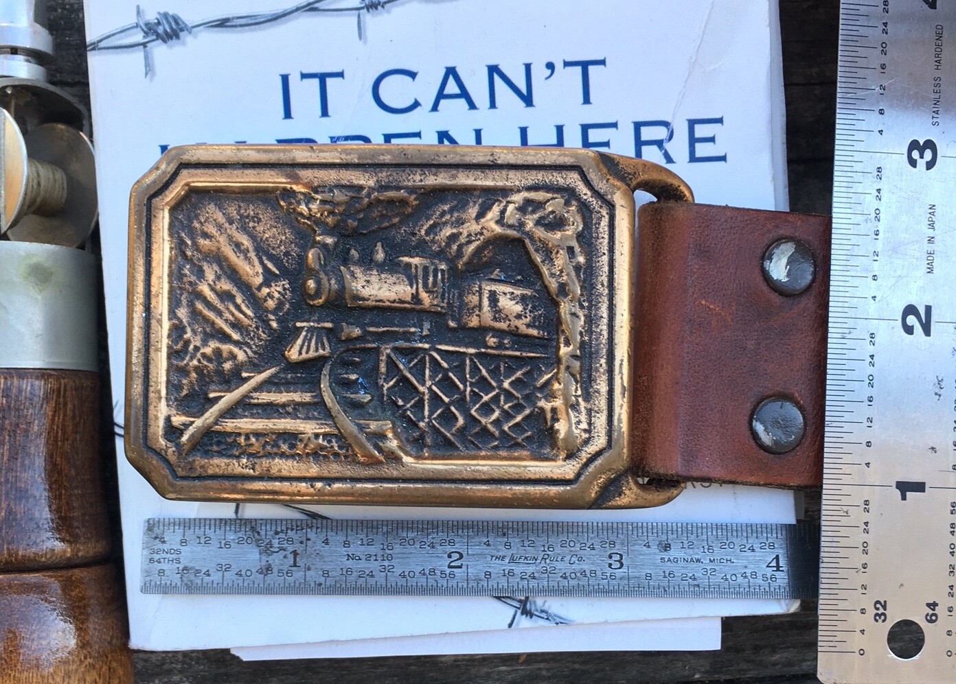 vtg Western TE Express train Solid BRASS tech eth… - image 8