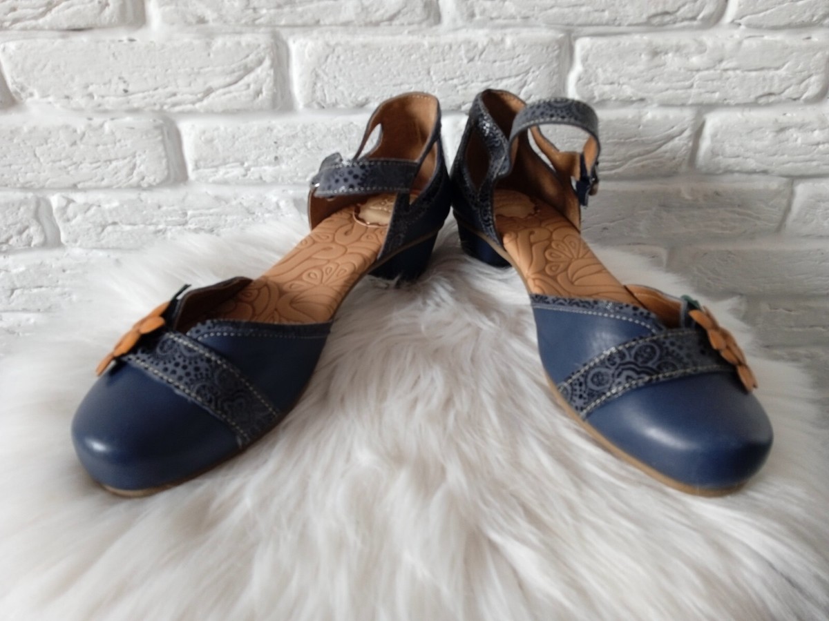 WANDA PANDA Blue Leather Spain Womens Shoes EU 38 US 7 | eBay