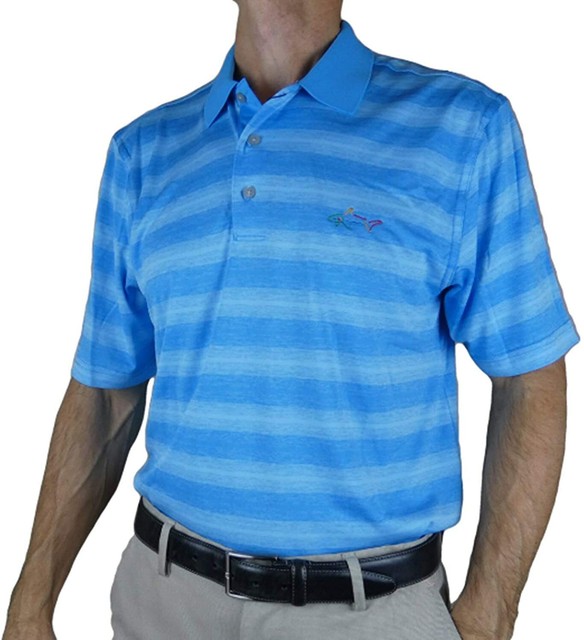 Men's 3xl B Greg Norman Orange Stripes 