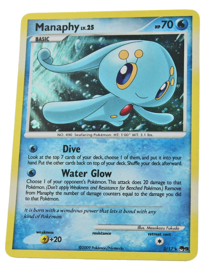 Manaphy 2/17 Holo Rare Pop 9 Series Promo NM With Tracking 2a