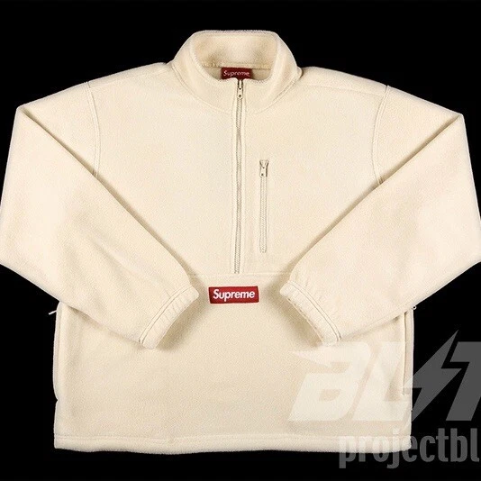 PULL DEMI ZIP NATUREL FW20 SUPREME POLARTEC TAILLE XL 2020