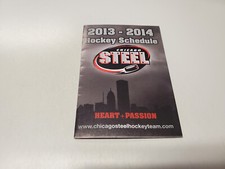 JS15 Chicago Steel 2013/14 Minor Hockey Pocket Schedule - Multi-Sponsored