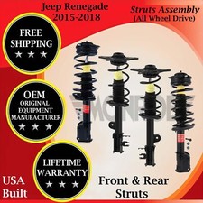 Monroe OEM Front & Rear Struts For 2015-2018 Jeep Renegade AWD Lifetime Warranty