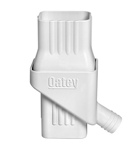 White Rain Water Collection System Plastic Gutter Drain Downspout Diverter Hose - Picture 1 of 9