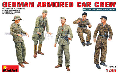 35072 Mini Art, 1:35 Figuren Deutsche Fhrzg.-Besatzung 5 Figuren, Zubehör, GMK 