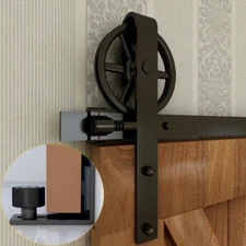 4~20FT Sliding Barn Door Hardware Track Kit for Single/Double Big Wheel J Hanger