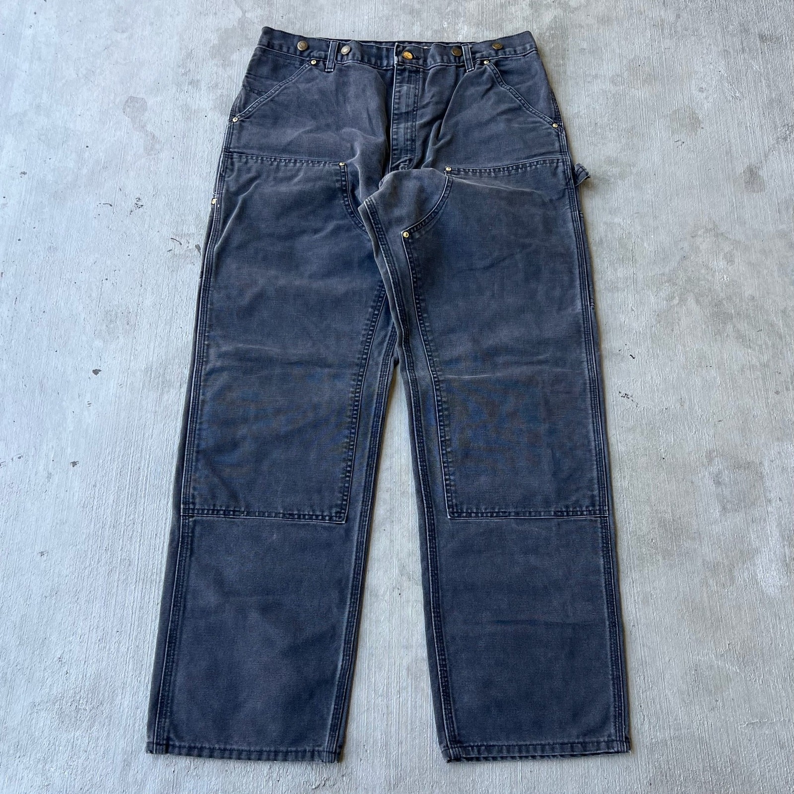 Carhartt black double knee work wear carpenter pants