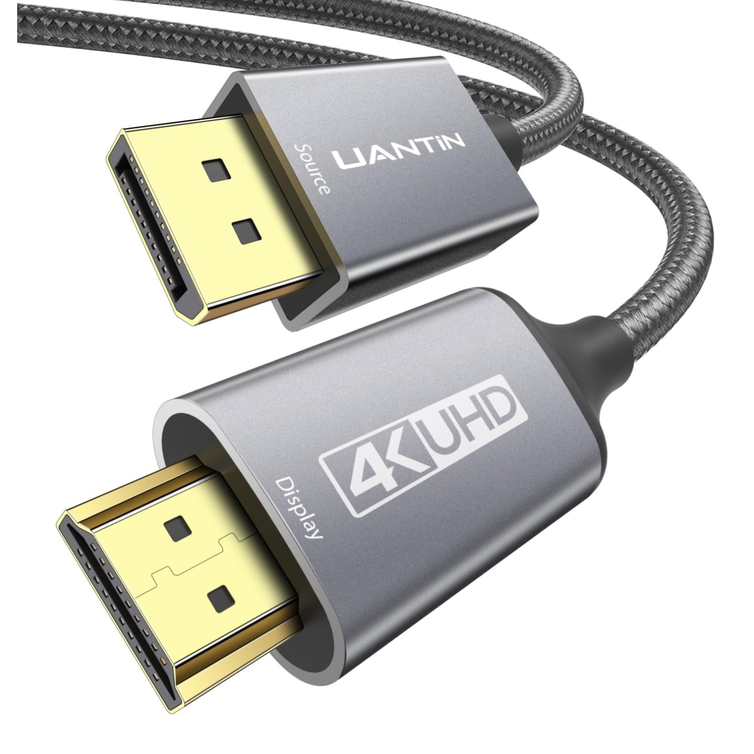 4K DisplayPort to HDMI Cable 6Ft, Uni-Directional Only, DP 1.2 (Source) to HDMI
