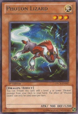 YuGiOh Photon Lizard ORCS-EN007 Rare Englisch Neu 1st