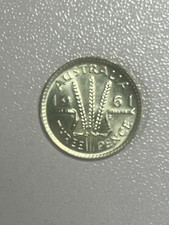 1961 Australia Sterling Silver 3 Pence Uncirculated Coin-KM# 57