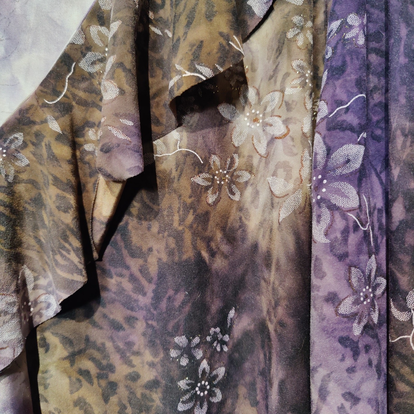 Essentials Plus Sz 2X Beaded Ruffle Fairy Shirt Purple Blouse Top Boho thumbnail 3