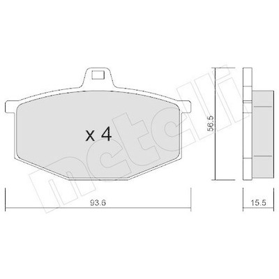 Bremsbelagsatz Scheibenbremse Metelli 22-0012-0 für Renault Renault Trucks