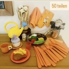 Kinderküche-Spielküche Zubehör Geschirr Set-Ikea-Glückskäfer Pfanne-50 Teilen