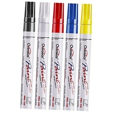 Paint Marker Pens - 5 Colors Permanent Oil Based Paint 5 Count Pack of 1 