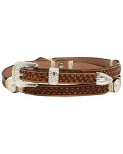 M and F Western Men's Stamp Rawhide Concho Hatband - 48