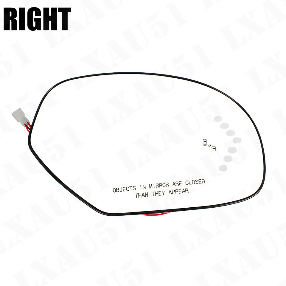 Right Side Mirror Glass Arrow Signal Blind Spot For Cadillac Escalade - Image 3 of 4