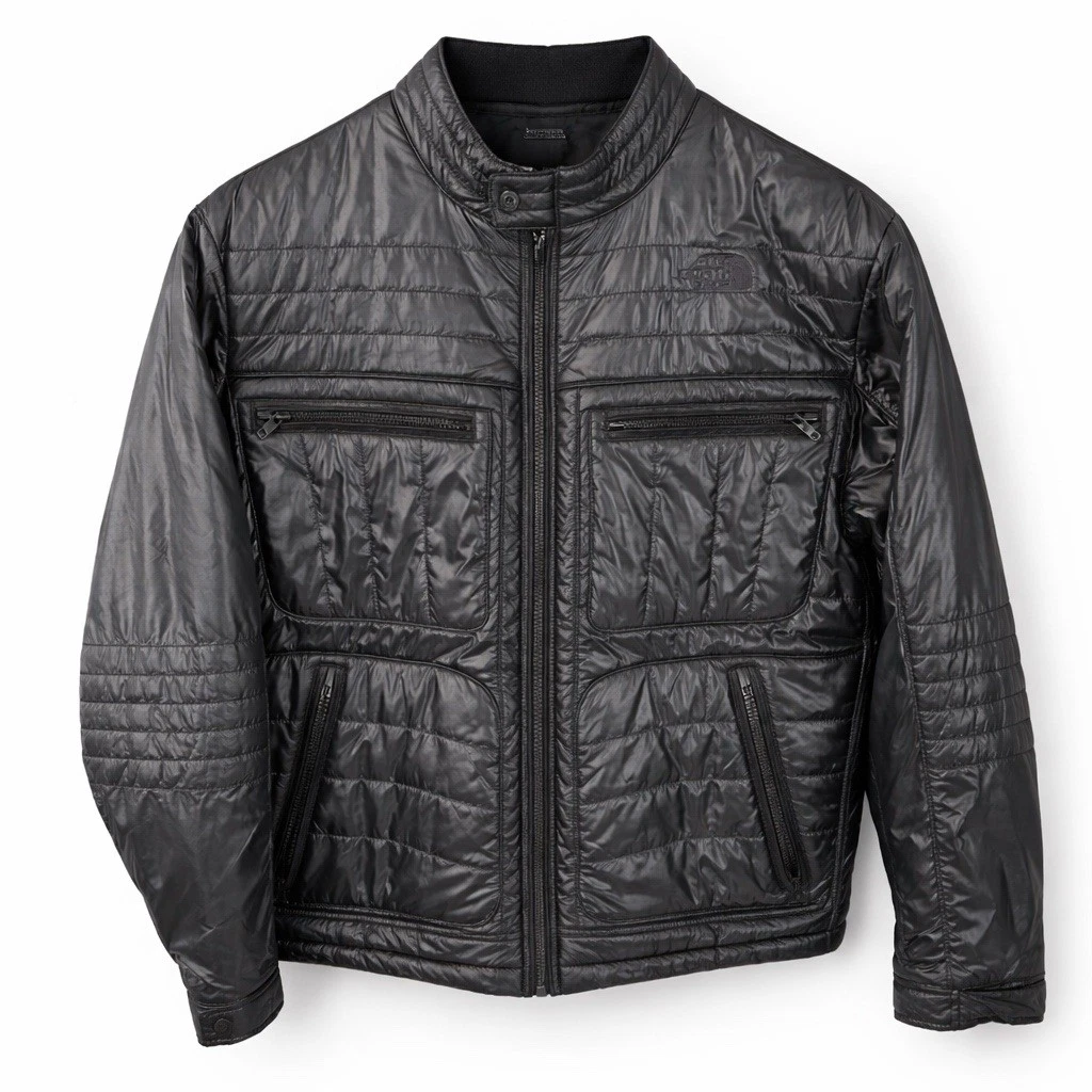 The North Face Mens XL Quilted Insulated Jacket Black TB5MTNSM Moto