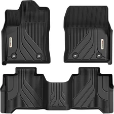 3Pc Car Floor Mats For 2022-2026 Toyota Tundra CrewMax Cab All Weather TPE Liner