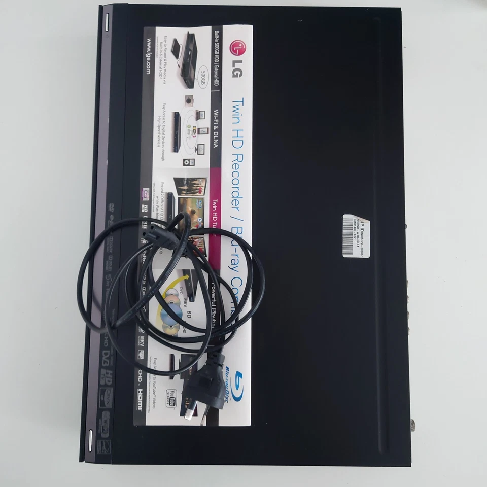 LG HR599D Twin HD Recorder Blu-ray Combo 500GB HDD Wi-Fi DLNA HDMI 1080p - Image 3 of 4